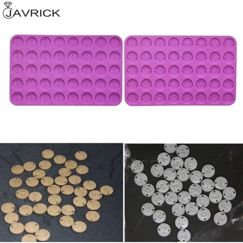 2Pcs DIY Initial Letter Pendant Resin Mold Letter Number Round Discs Mold Alphabet Bead Bracelet Necklace Jewelry Making