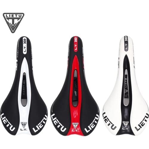 Hot Sale Cycling Bicycle Saddles MTB Road Cycling Saddle Seat PU Leather Comfortable 273*135mm Bicycle Seat Black Bike Parts
