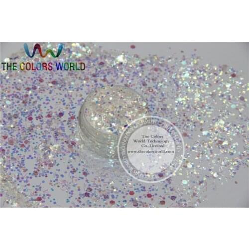 HB2513-115 Mix Colors and Shapes Glitter for nail art and DIY decoration 1Pack =50g