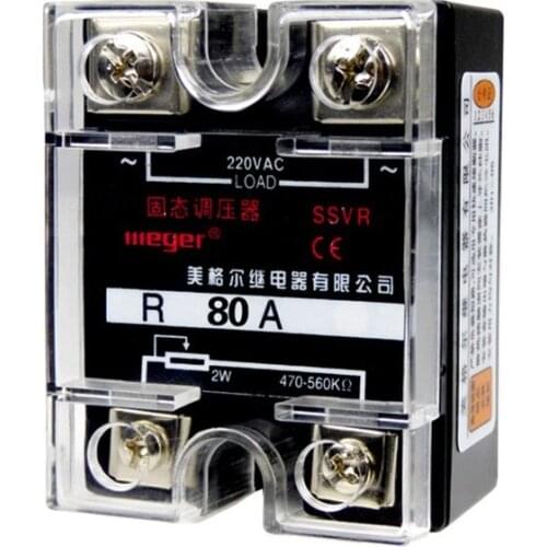 220V AC Power Supply Single Phase Solid State Voltage Regulator SSVR 80A Resistance Value Voltage Regulator