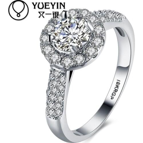 Rose gold color rings for women gold color jewelry anillos de boda Cute Wholesale Retail Christmas gifts