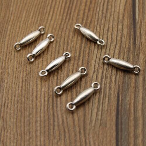 30pcs/lot 17x4mm Double Hole Earrings End Clasp Connectors Pendant for Jewelry Findings Accessories DIY Bracelet Necklace Making