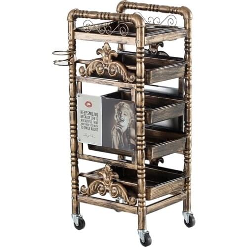 Beauty stroller hair dyeing stroller hair salon tool cart five-layer bar car barber shop trolley tool cabinet