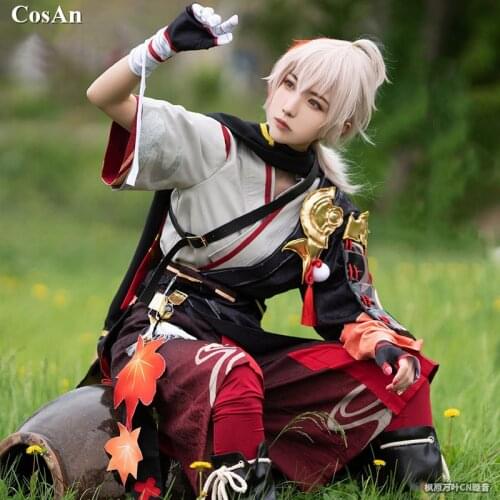 Hot Game Genshin Impact Kiryu Kazuha Cosplay Costume Fashion Combat Uniforms Full Set Male Activity Party Role Play Clothing S-L