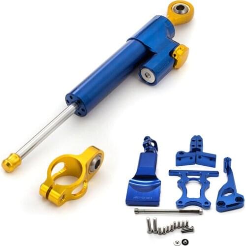 Motorcycle Aluminum Steering Stabilizer Damper Mounting Bracket Set For Yamaha MT07 MT-07 FZ07 2014 2015 2016 2017 Complete Set