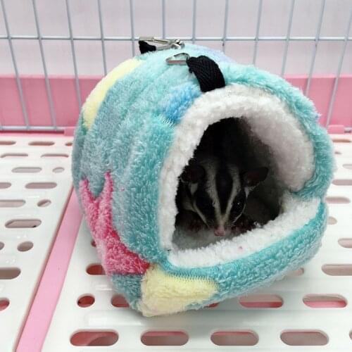 Soft Hamster House Guinea Pig Warm Mat Nest Small Animal Sleeping Bed Winter Comfortable Plush Hamster House Cave Pets Supplies