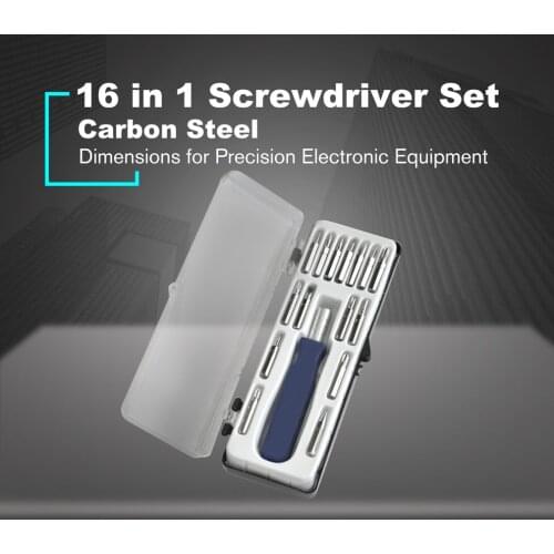 16 in 1 Screwdriver Set Carbon Steel High Precision Magnetic Screwdriver Sets Electronic Device Opening Dismantle Repair Tools