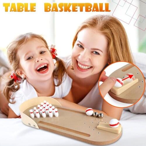 Desktop Bowling Games Mini Finger Basket Sport Shooting Interactive Table Battle Toy Board Party Games Toys For Boys Gifts