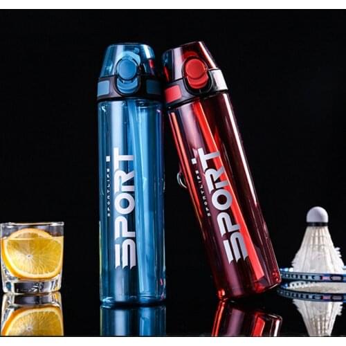 New sports bottle 500ML fitness bottle outdoor travel portable leak-proof plastic cup space cup beverage bottle BPA Free