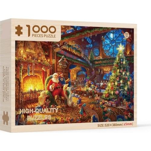 New Year 2021 Cute Christmas Ornaments Xmas Decor Christmas Santa 1000 Piece Jigsa Puzzle Challenge Yourself with Puzzles