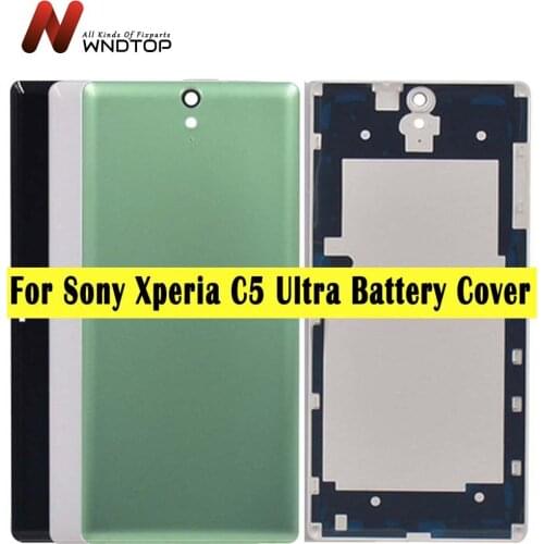 Original For Sony Xperia C5 Ultra E5553 Battery Housing Cover With NFC For Sony C5 Replacement Parts Back Rear Door Case Repair