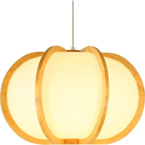 Japanese Style Hanging Lantern Washitsu Decor Lamp Wood Restaurant Living Room Hallway Indoor Lighting Wooden Pendant Lamp Light