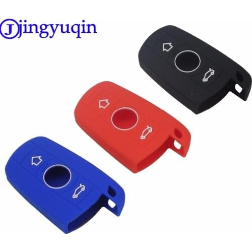 Jingyuqin Remote Silicone 3 Buttons Key Cover Case Protect Fob For BMW 3 series 5 series X1 X3 X5 X6 Smart Key Case
