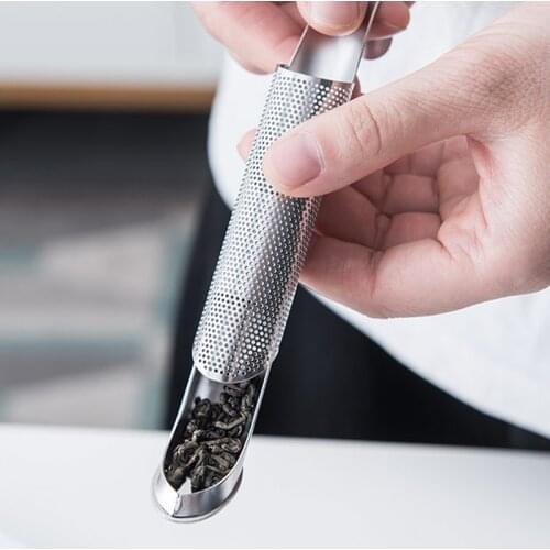 2Pcs Stainless Steel Tea Strainer Pipe Design Tea Infuser Steeper Mesh Tea Strainer Filter for Loose Leaf Herbs Tea Accessories