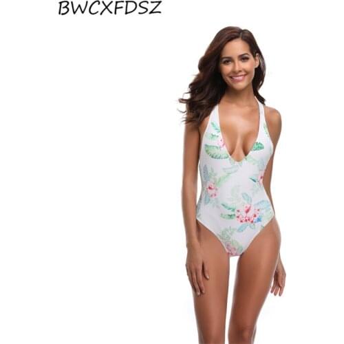 BWCXFDSZ One Piece Swimwear Women Swimsuit Triquini Monokini Back Cross Bodysuit Trikini Swimming Bathing Suit Beach Swim Wear