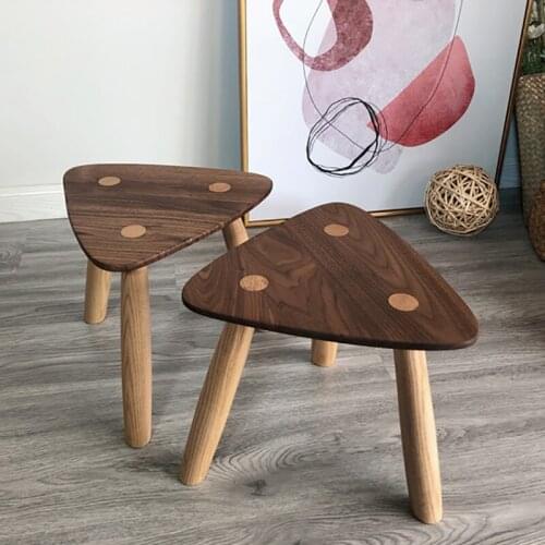 Стул мебель для дома Small Solid Wooden Childrens Stool Household Furniture Creative Simple Personality Color Triangle Stools