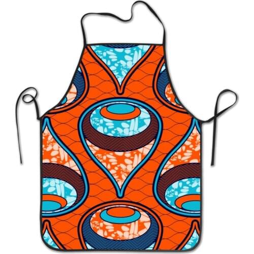African Print Fabric (3) Cooking Kitchen Baking Gardening Haircut Cute Apron Funny Bib Aprons for Women Men Chef