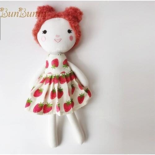 Handmade Multiracial DiverseToys Rag Toys Brown Girl Soft Doll with Hair Mermaid Princess Soft Toys