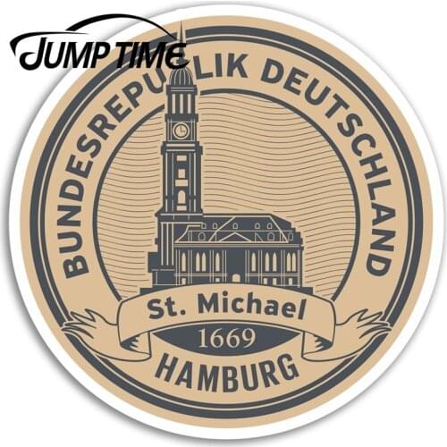 Jump Time for St Michael Hamburg Vinyl Stickers Germany Fun Travel Sticker Truck Window Bumper Decal Waterproof Accessories