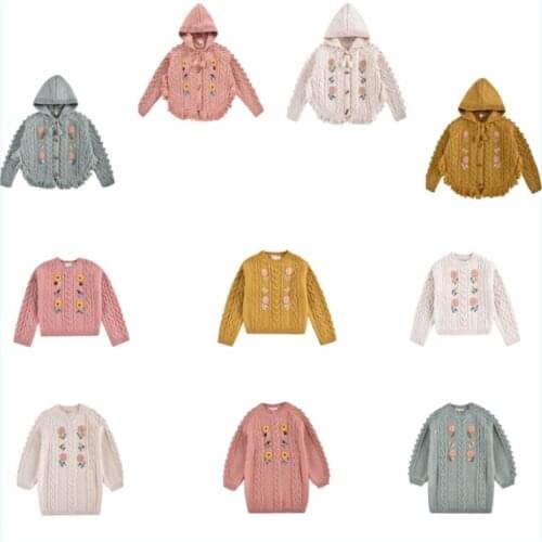 Shipment In October) Per-sale 2021 LM Toddler Girl Clothes A/W Knitting Sweaters Autumn Fall Girl Toddler Outfits