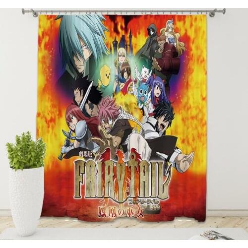 Popular Anime Fairy Tail 3D Printed Curtain Kids Bedroom Living Room Curtain Home Decoration Parlour Room Blackout Curtains 01