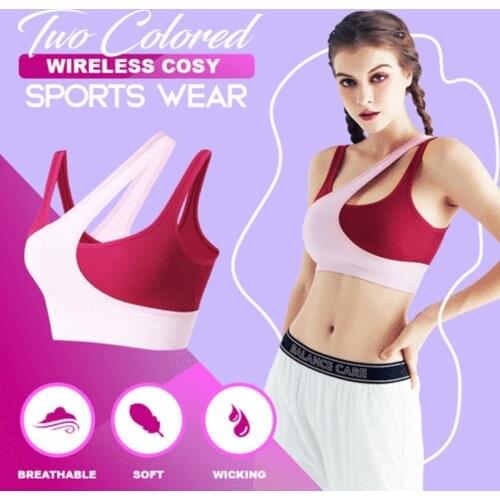 Women Sports Bra Casual Yoga Crop Top Underwear Push Up Bras Athletic Vest Girls Fitness Running Shirt Sportswear S-L HOT SALE