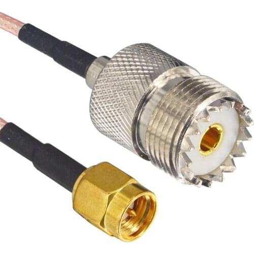 10 Pieces SMA-UHF Extension Cord SMA Male to UHF Female RG316 Adapter Coaxial Pigtail Cable 15cm 20cm