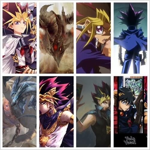 8pcs/Lot Yu-Gi-Oh! Toys Posters Included 8 Different Pictures Yu Gi Oh Dark Magician Girl Video Games Poster Sizes 42x29 CM