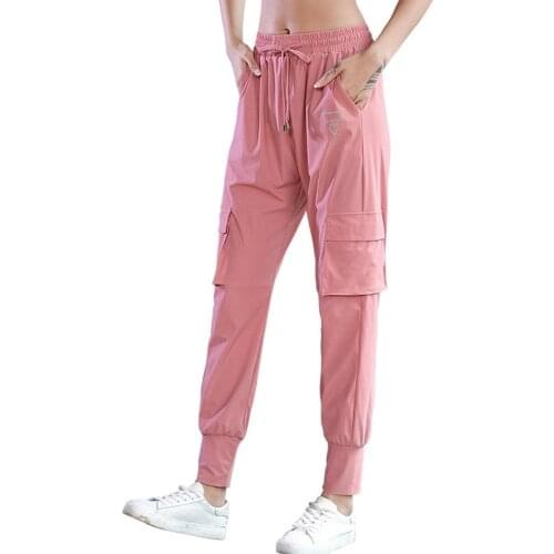 8250 Pockets Sweatpants Running Pants Women Jogging Fitness Pants High Quality Training Pants Gym Sport Cuff Hem Sportswear