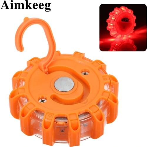 Aimkeeg 15leds Waterproof LED Emergency Light LED Flashing Warning Light SOS Safety Light Emergency Magnetic Field Lamp for cars