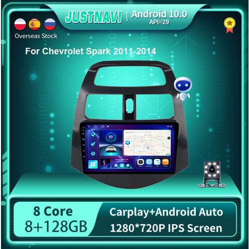 Android 10.0 Car Radio Player For Chevrolet Spark 2011-2014 Navigation GPS WIFI Carplay Stereo Auto 6G 128G 1280*720P No DVD