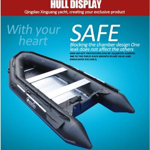 CANDO Inflatable Boats 0.9MM Thick Fishing Boat Rubber Kayak 2 to 8 Pearson Rowing Boat For Beach Shallow Water Kayaking Ship