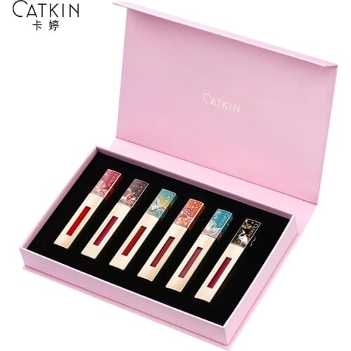 Catkin 6pcs Lip glaze velvet matte matte lip gloss lip gloss lasting not easy to decolorize cheap lipstick Romantic gift box