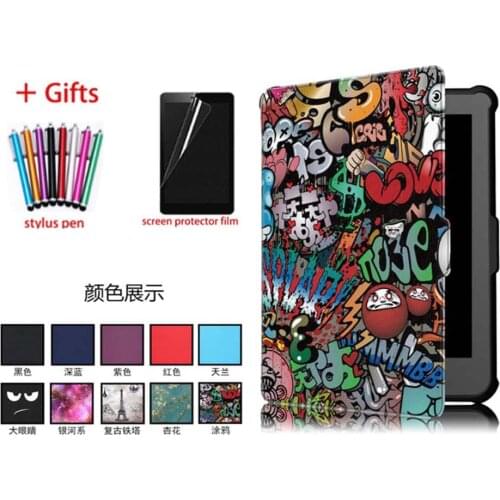 For 2018 Rakuten Kobo Clara HD e-reader Smart Case Model N249 ebook Cover Protector Film+Stylus pen
