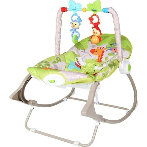 Baby Electric Cradle Swing For Newborn Metal Rocking Chair with Light Music Player Multi-function Baby Bassinet Cradle Kids