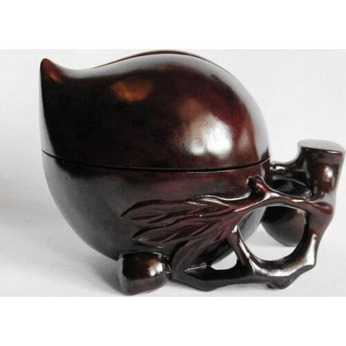 Home decor Ya Xuanzhai wood birthday gift red wooden jewelry box jewelry box jewelry box Peach-Shaped Mantou storage box