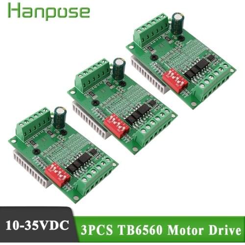 For CNC Router Stepper Motor Driver TB6560 10V-35VDC 32 Segments Upgraded Version NEMA23 57 Series stepper motor 3PCS