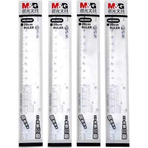 M&G 1Pcs Office Desk plastic ruler straight ruler 20cm ARL96004
