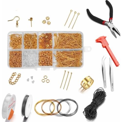 800pcs/lot Jewelry Making Kits Open Jump Rings Earring Hook Clasp Pins Thread Repair Tools for DIY Jewelry Making Findings Set