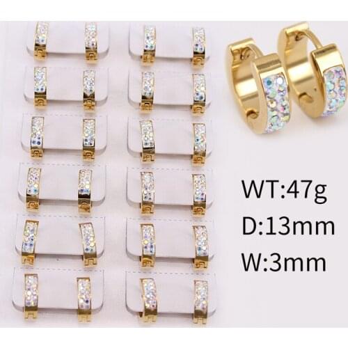 The New 13mm 12 pairs/set earrings Prom party gifts Sweet and romantic High quality stainless steel earrings jsj48