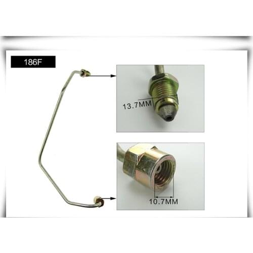 Single cylinder air cooled diesel engine High pressure oil pipe 170F 173F 178F 186F 188F High-pressure tubing