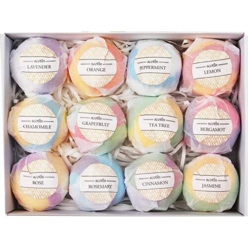 Bath Bombs Gift Set 12 Handmade Fizzies For Women Perfect For Bubble Spa Bath Essential And Fragrance Oils