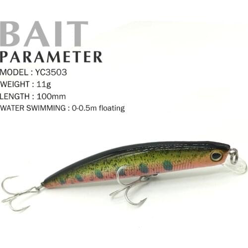 Fishing Lure 100mm/11g 0-0.5m Floating Minnow Hard Bait Carp Fishing Fresh Water Sea Fake Lure Comes with fragrance