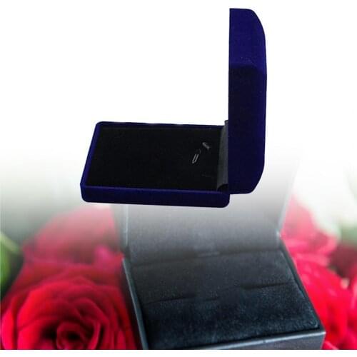 Jewelry Box Portable Cuboid Velvet Plastic Women Jewelry Container Home Wedding Jewelry Ring Gift Box Accessories