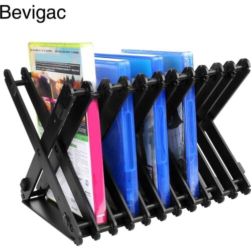 Bevigac Folding Disc Holder Bracket Stand Holder Organizer Game CD DVD Storage Rack for Play Station PS4 Pro Xbox one 360 Video
