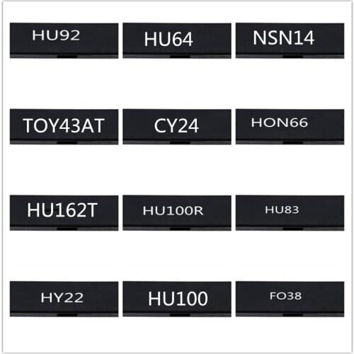 Lishi 2 in 1 HU92 HU66 TOY48 HU100R HU100 HU101 HY22 HON66 SIP22 HU83 TOY48 Locksmith Tools for Auto Decoder and Pick Tools
