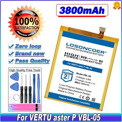 LOSONCOER 3800mAh VBL-05 Mobile Phone Battery For VERTU aster P VBL-05