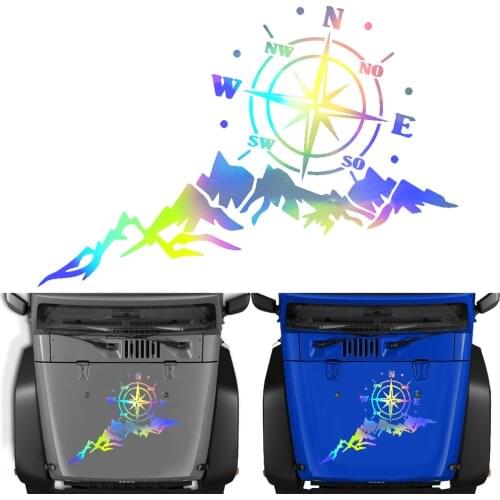 Off-road House Camping Car Shape Car Reflective Decal Sticker Decoration Car Sticker Car Compas Tree Mountain Sticker Accessorie