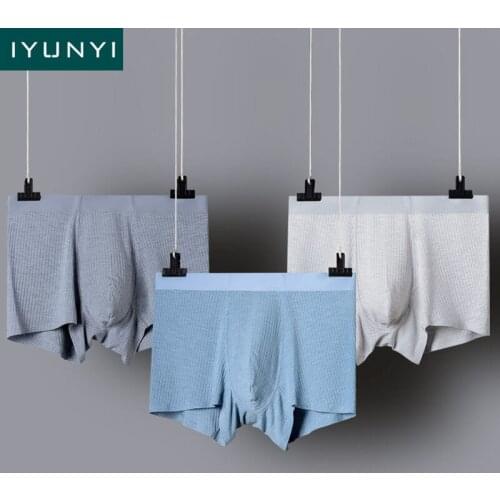 IYUNYI Men Underwear Boxer Shorts New Fashion Male Panties Soft Comfortable Modal Breathable High Quality Boxer Shorts
