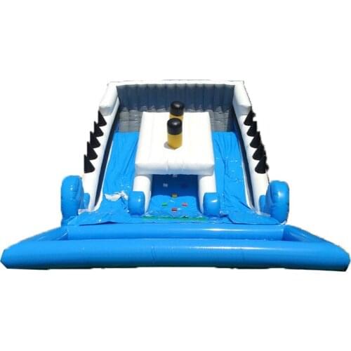 Outdoor inflatable water slide amusement rides giant Titanic slide inflatable slide with pool